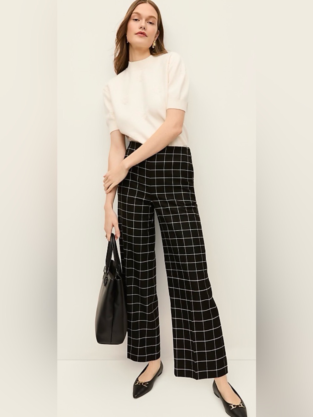 Women's Ann Taylor Grace Straight Pant in Windowpane